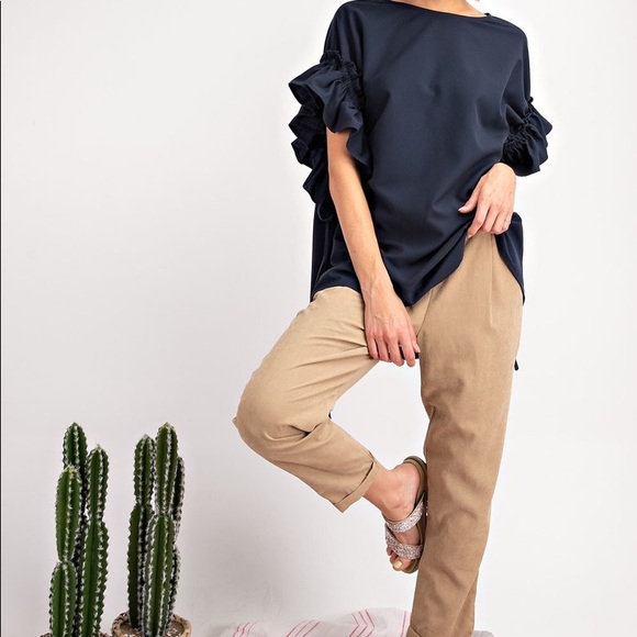 Spring Ruffled Top Soft Bohemian Chic Style - Picture 2 of 3